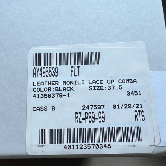 Brunello Cucinelli Black Leather Combat Boots with monili size 37.5 - Picture 10 of 10